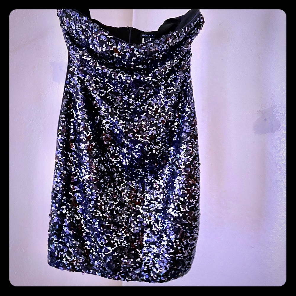 Strapless sequins mini dress - size L